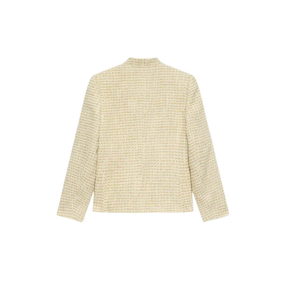 Mint Velvet Neutral Boucle Pocket Detail Jacket